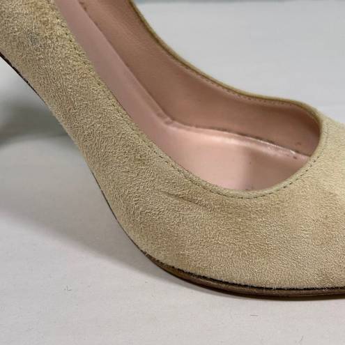 Kate Spade  licorice‎ Suede Pointed Toe Pump Heels Womens 6B Nude