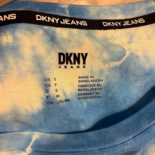 DKNY Jeans Womens Logo Casual Cropped top long sleeves