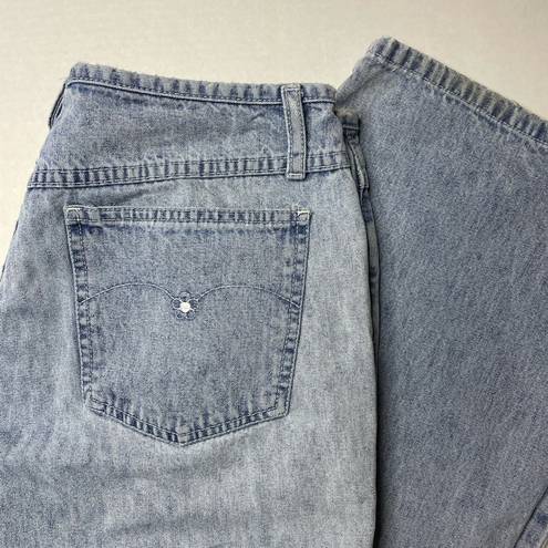 Daisy Vintage  Embroidered Button Fly Flare Acidwash Jeans