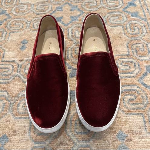 Mulberry M. Gemi Cerchio  Red velvet slip on sneakers | Size 40 / 9