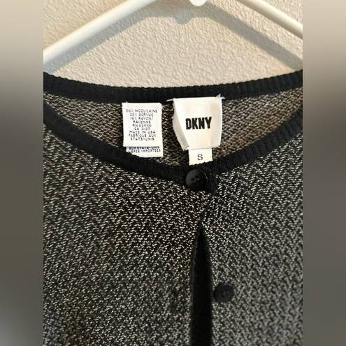 DKNY  Women's Herringbone Knit Long Sleeve Cardigan Sweater, Size Small