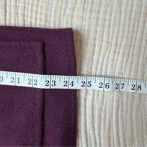 St. John  Double Face Cashmere Wool Blend Jacket Plum Snap Front Coat pockets