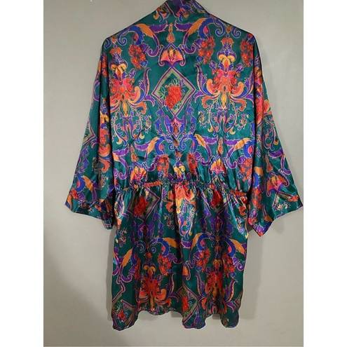 Victoria's Secret Victoria Secret Vintage Gold Label Paisley/Floral Multicolor Robe S