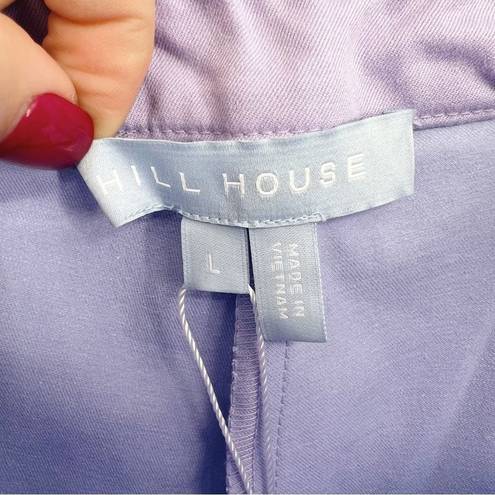 Hill House NWT  The Claire Pants Mid Rise Lavender Stretch Cotton Sz L