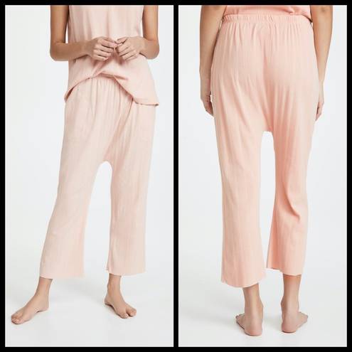 The Great 💕💕 The Pointelle Sleep Cami Tank + Lounge Pant ~ Rose Dust Large NWT