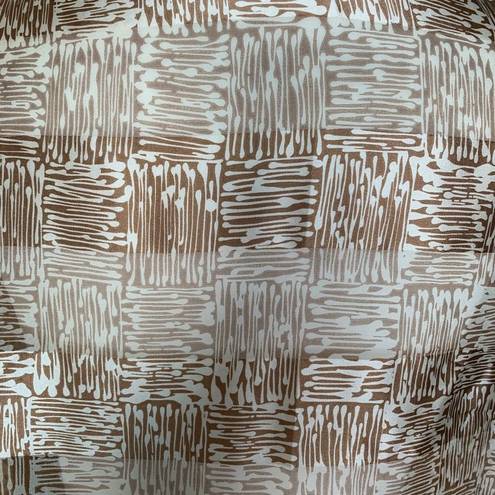 Oscar de la Renta Vintage  Scarf Sheer Silk Tonal Brown Abstract Art To Wear