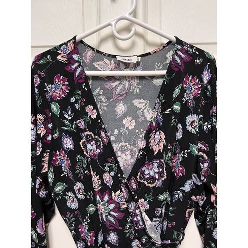 Leota  Size 2XL‎ Plus dress Black Floral Stretch Sexy Xxl Work Party 180901