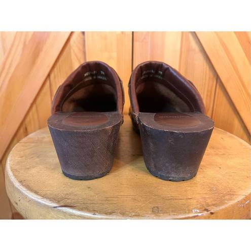 Ruff Hewn  Wood Clogs 7M Brown Leather