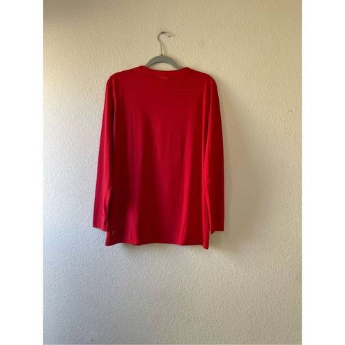 Zyia  Active womens xl Red Chill Long T long sleeve breathable quick dry