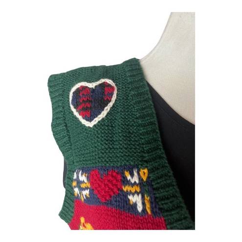Karen Scott  Chunky Knit Teacher Valentine Bear 90s Sweater Vest‎ Large