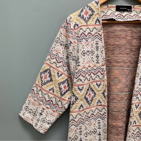 Reserved  Jacquard Bohemian Kimono Jacket XS