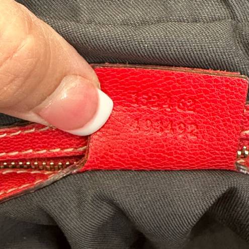 Gucci  Cruise Red Leather Chain Shoulder Bag