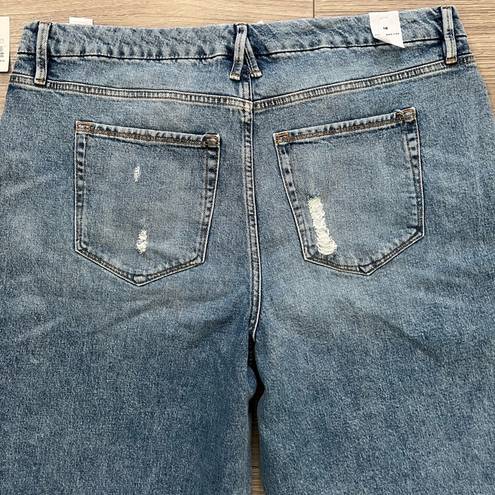 Good American NWT  Good Girlfriend Petite Plus Size Jeans Indigo112 | Light | 16