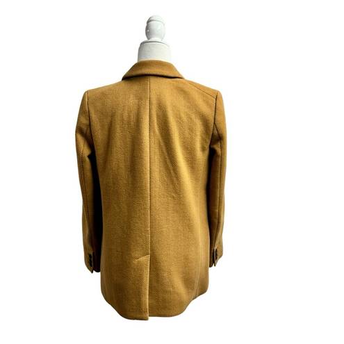 Banana Republic Double Breasted Wool Blend Button Closure Coat Camel Tan Brown 6