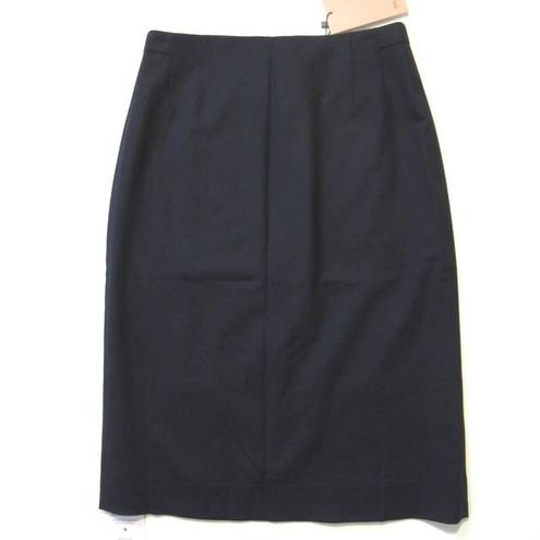 MM.LaFleur NWT  Cobble Hill 4.0 in Ink Blue Washable Wool Pencil Skirt 4