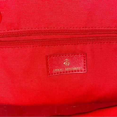 Brooks Brothers Red Leather Tote Bag