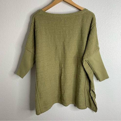 Pilcro  Anthropologie Green Knit Dolman Sleeve Sweater Size Small