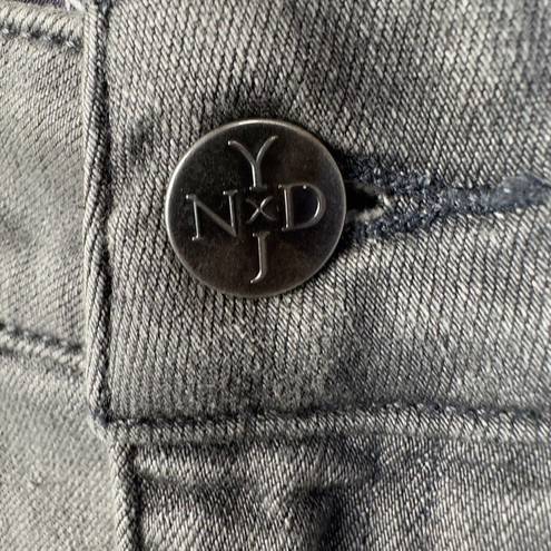 NYDJ  Alina Denim Leggings Womens Size 12 Grey Wash Front Zipper Lift Tuck