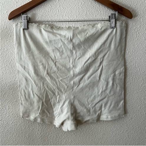 SKIMS  lace Pointelle high rise Boxer shorts in bone ivory NWT 4X