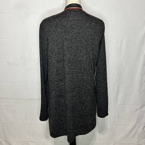 Acting Pro  Cardigan Womens Gray Knit Lounge Athleisure Long USA Sz XL