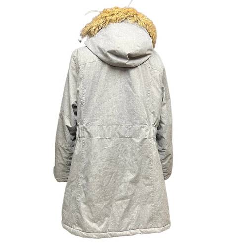 Torrid  Light Gray Faux Fur Hooded Puffer Parka Jacket Plus Size 2X