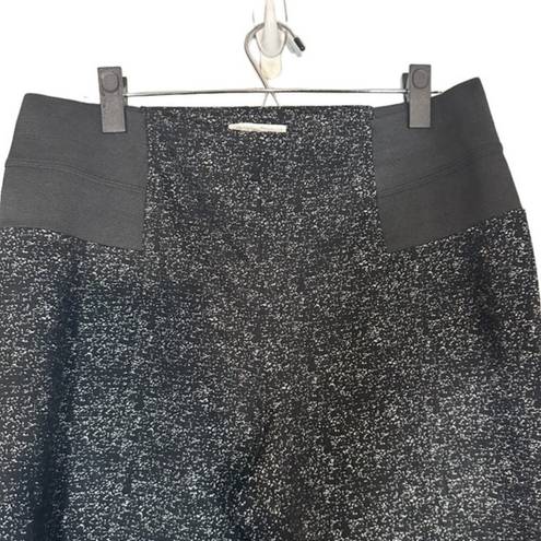 Krass&co NY &  Black Silver Speckled Dressy Ankle Stretch Leggings Women Sz L