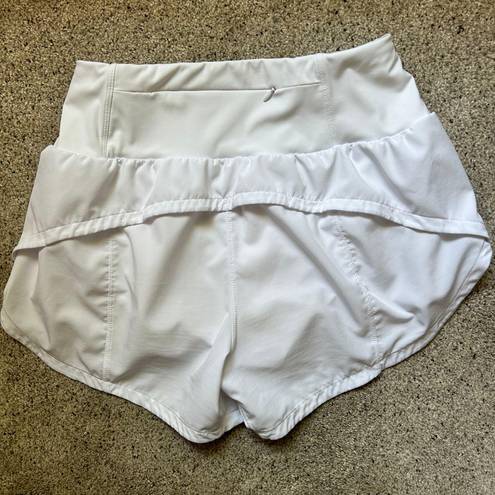 High Rise Running Shorts White Size M