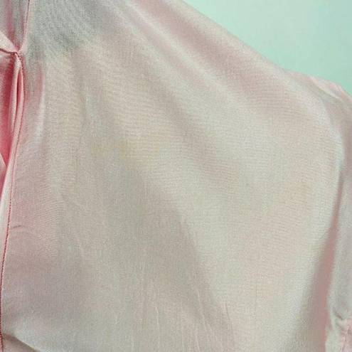 Second Skin Vintage Kiki Pale Pink Nylon  3/4 Sleeve Robe