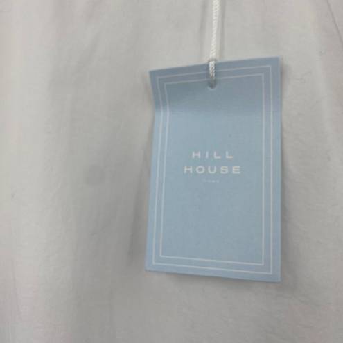 Hill House  Francesca Top High Low Blouse Peplum Cotton White NEW Womens Small