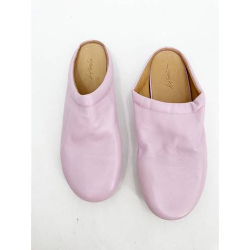 ma*rs èll Slip On Leather Mules Pink Purple Lavender 38.5 NEW