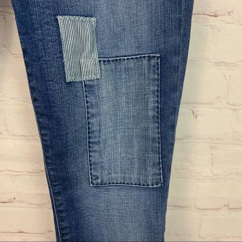 Gap  1969 Always Skinny Phoebe Patchwork crop cropped jeans size 27/4