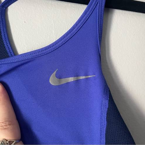 Nike  women Dry Fit blue Tank racerback mesh back Size XS