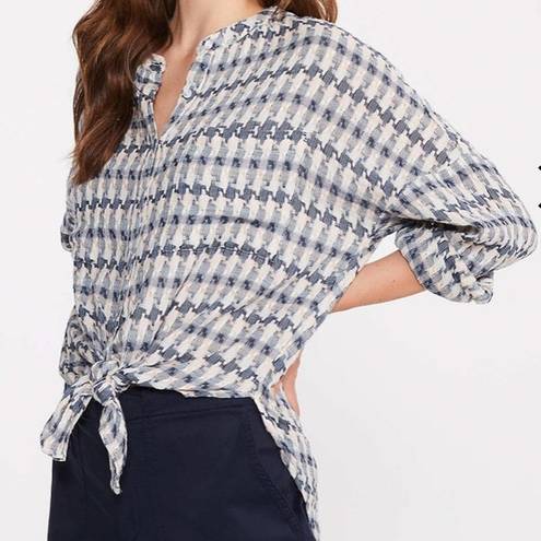 Lou & grey  for Loft houndstooth plaid button up shirt