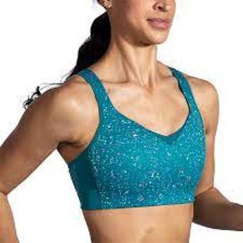 Brooks  Running Drive Convertible Run Bra Size 32 D Lagoon Speckle Print NWT NEW