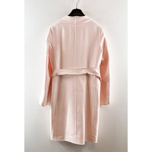 Max Mara  Wool Belted Long Trench Peacoat Baby Light Pink 8