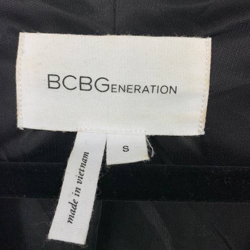 BCBGeneration  Women's Size S Open Front Blazer Jacket Long Sleeve Black Hi Low