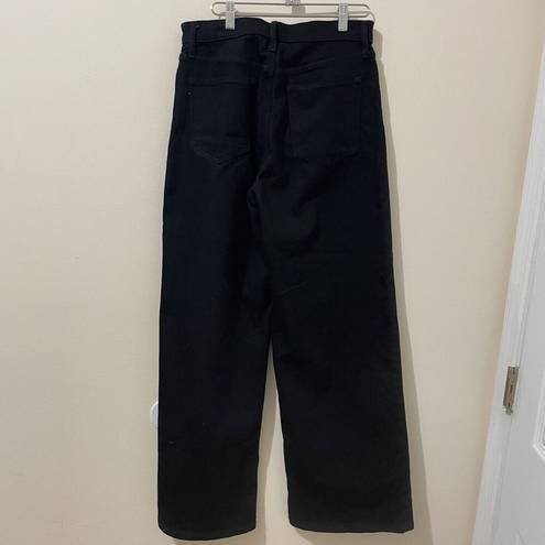 Banana Republic  High Rise Wide Leg Black Denim Jeans Womens Size 29