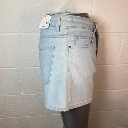 Forever 21  High Waisted High Rise Light Wash Mom Shorts