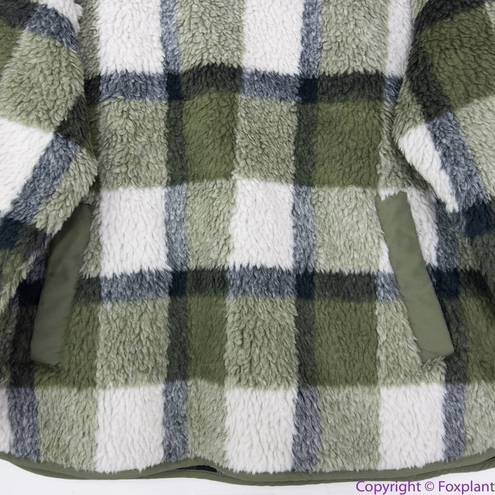 Madewell NEW  (Re)sourced Sherpa Popover Tunic Jacket in Plaid, M