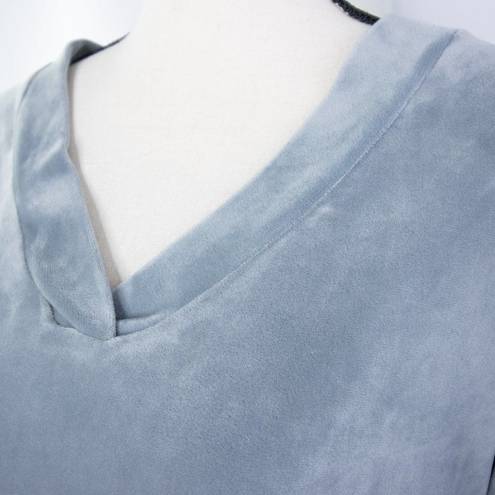 Isabel Maternity NEW  blue soft velvet top, size XS