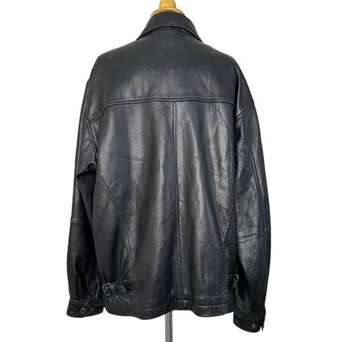 Liz Claiborne  Genuine Lamb Skin Leather Jacket Black Size Large MINT CONDITION