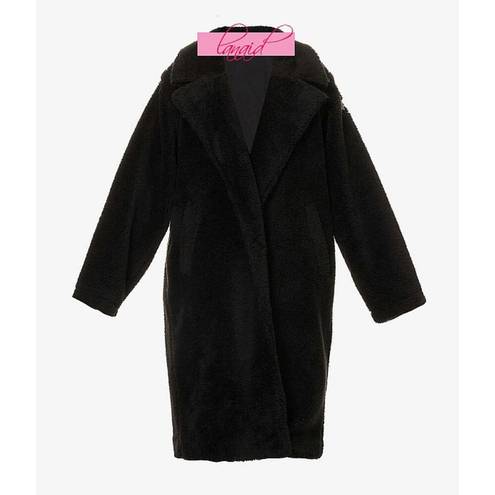 Alo Yoga Alo Oversized Sherpa Trench Fuzzy Teddy Shearling Long Duster Faux Fur Coat M