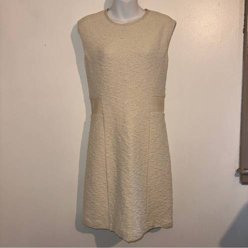 Rebecca Taylor Crew Neck Mini Dress Size: M | US 8 Color: Cream 🆕 Retail $475
