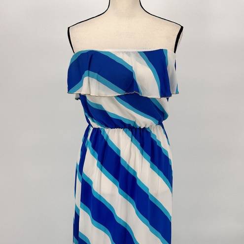 Lilly Pulitzer  Caldwell Sail Stripe Colorblock High Low Maxi Dress $278 Resort