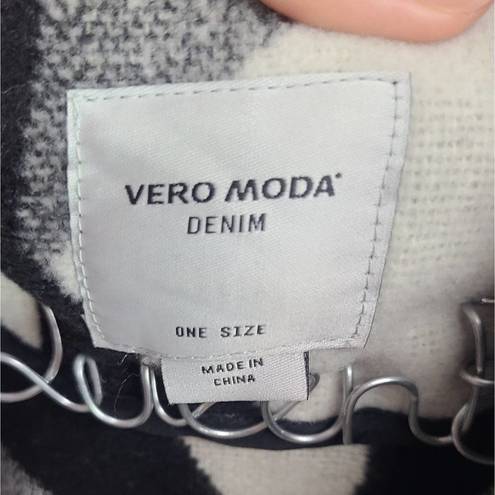 VERO MODA Landscape Black and White Cape  Denim One Size