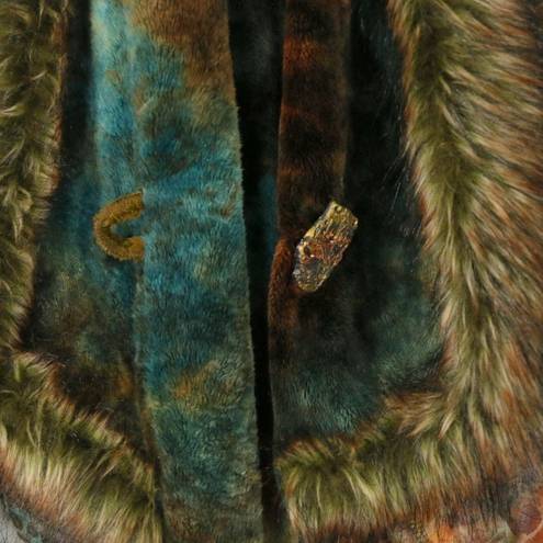 Lee NWT  Andersen Faux Fur Trim Croc Embossed Button Front Earth Jacket L