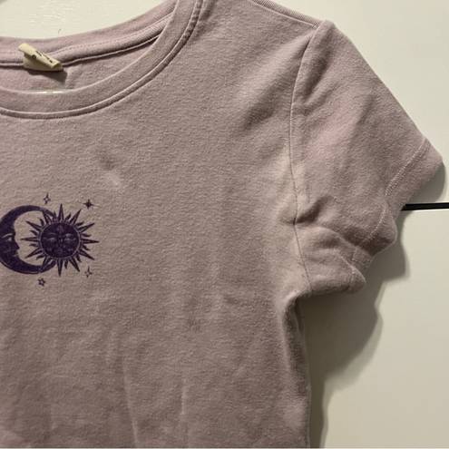 The Moon Sun &  Purple Cropped Tee