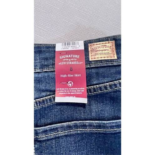 Levi’s Levi's Womens Raw Edge Straight Denim Jean Mini Skirt Blue Medium Wash Size 8