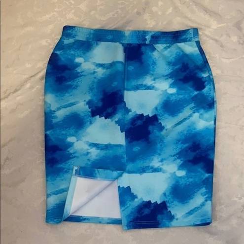 Jay Godfrey Jay by  XL watercolor‎ pencil skirt