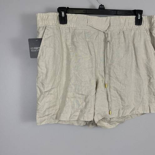 Krass&co  Ellen Tracy Womens Size XL Sandstone Linen Drawstring Shorts Pockets